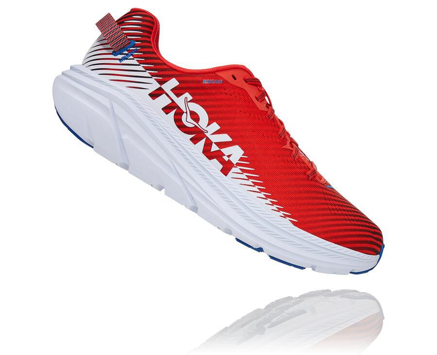 Zapatillas Running Hoka One One Hombre - Rincon 2 - Rojas/Blancas - SYX549610